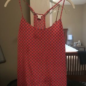 J.Crew Factory printed racerback cami in red print